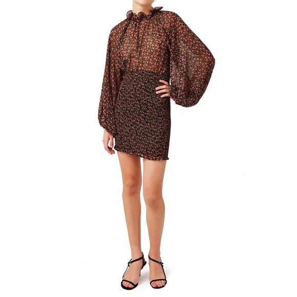 C/MEO Collective Longevity Mini Dress Black Floral Size S - Picture 3 of 8